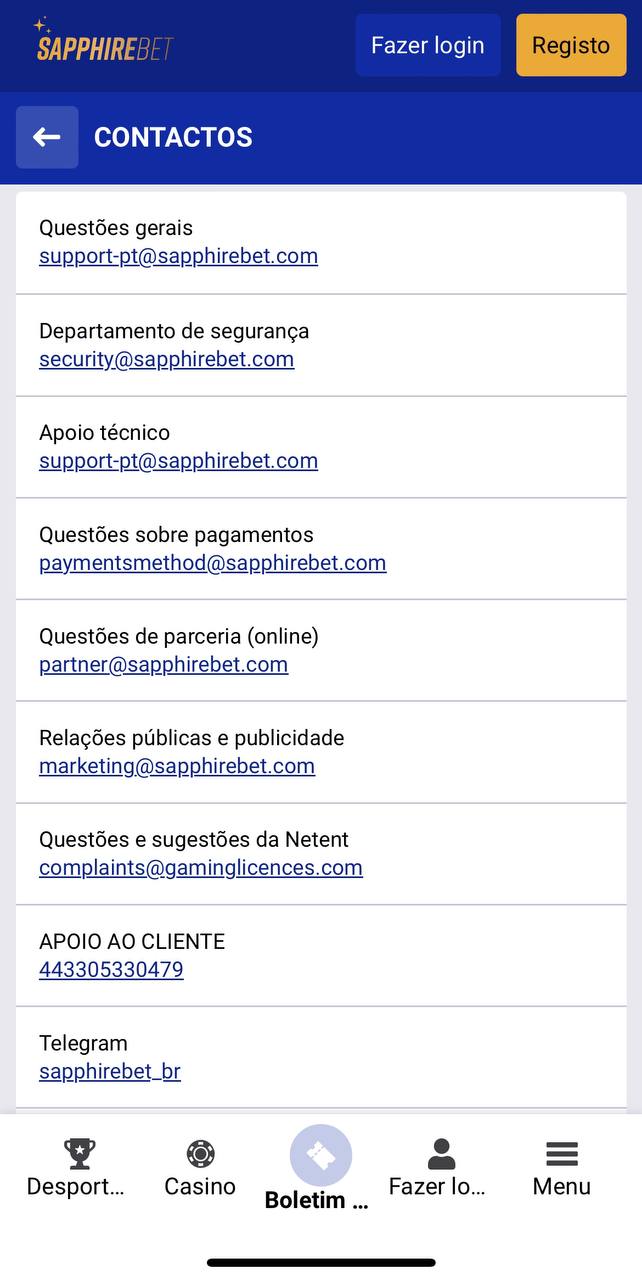 Apoio ao cliente e idiomas disponíveis Mobile