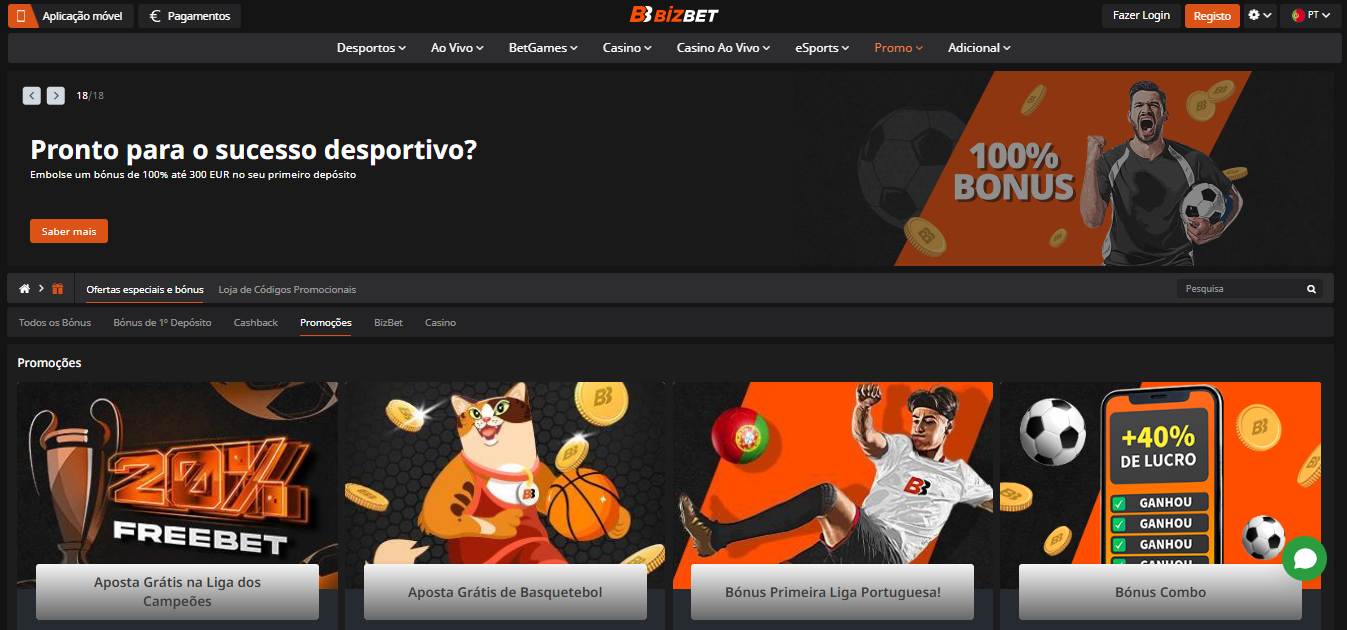 BizBet Sport Betting Bonuses Portugal, apostasdesportivas.tv