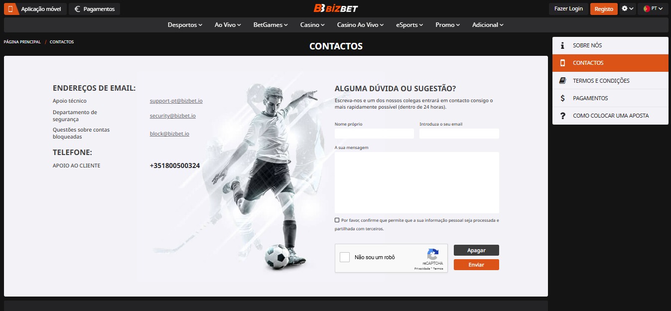 BizBet Support Portugal, apostasdesportivas.tv