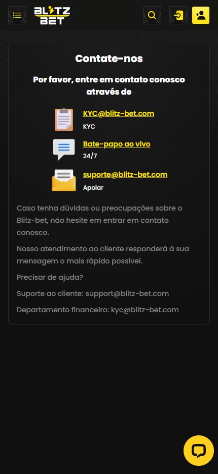 Blitz-Bet Support Portugal (Mobile screen), apostasdesportivas.tv