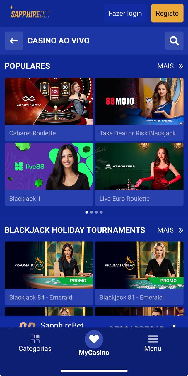 Casino ao vivo Mobile