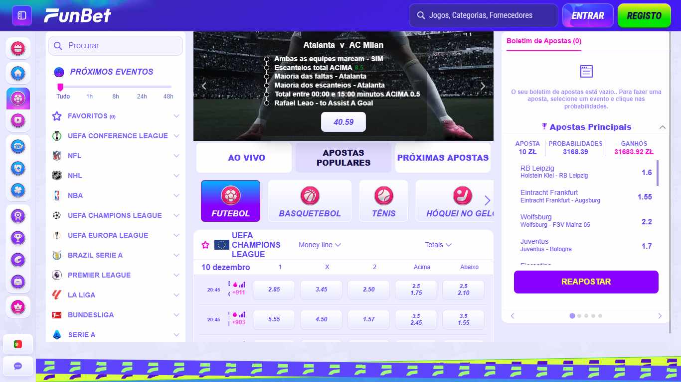 Funbet Bookmaker Sport Betting Portugal, apostasdesportivas.tv