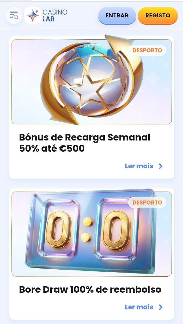 Outras ofertas e promoções CasinoLab