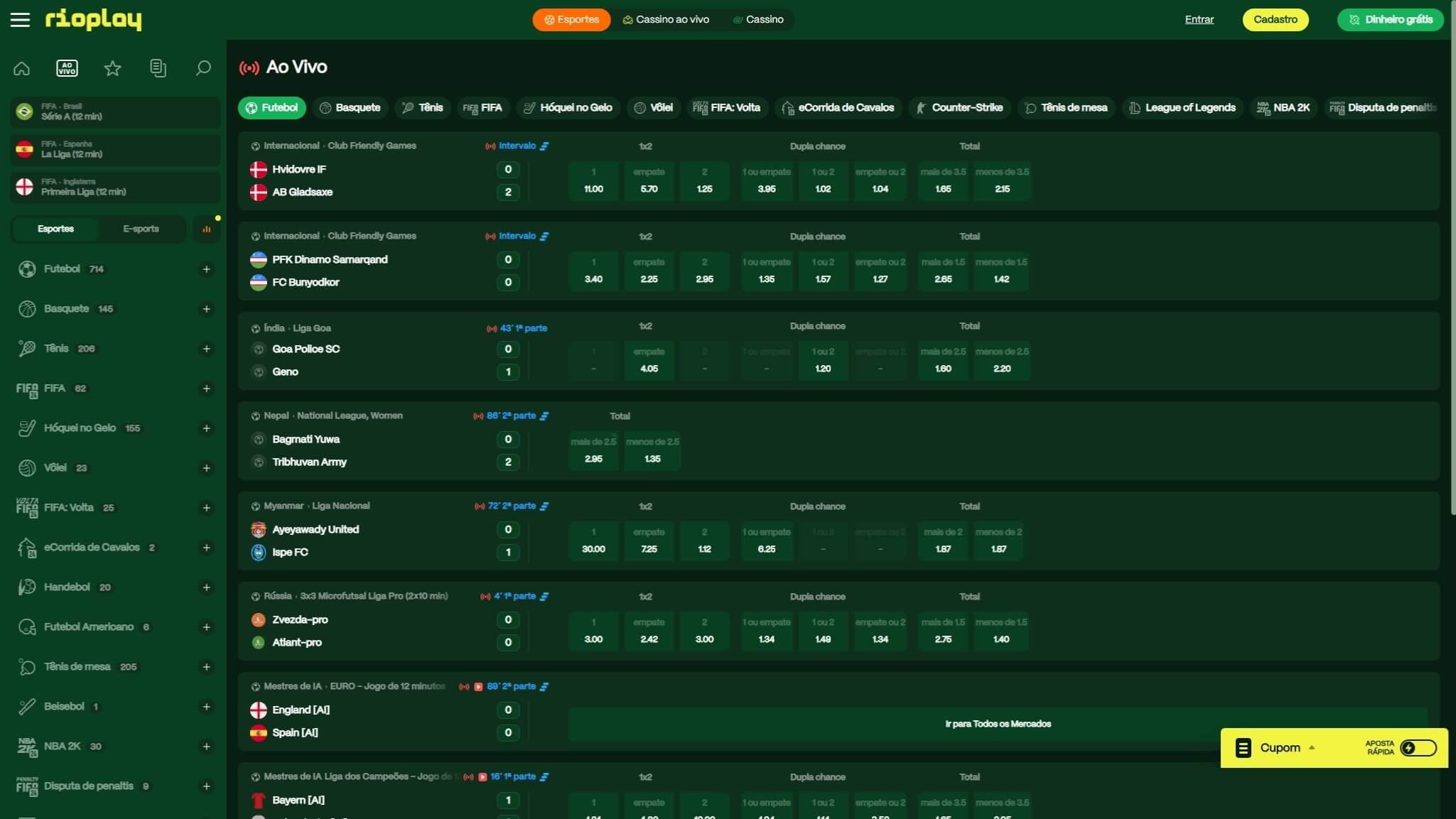 RioPlay Bookmaker Live Betting Brazil, apostasdesportivas.tv