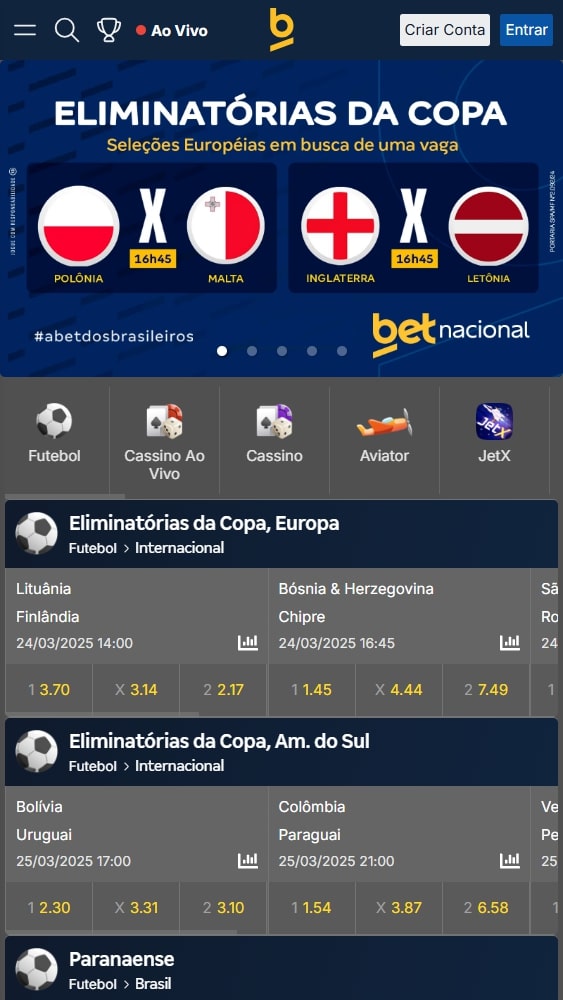 Betnacional - Casa de aposta licenciada no Brasil