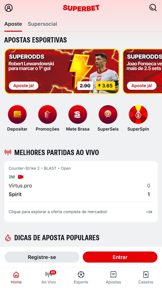 Superbet - Casa de aposta licenciada no Brasil
