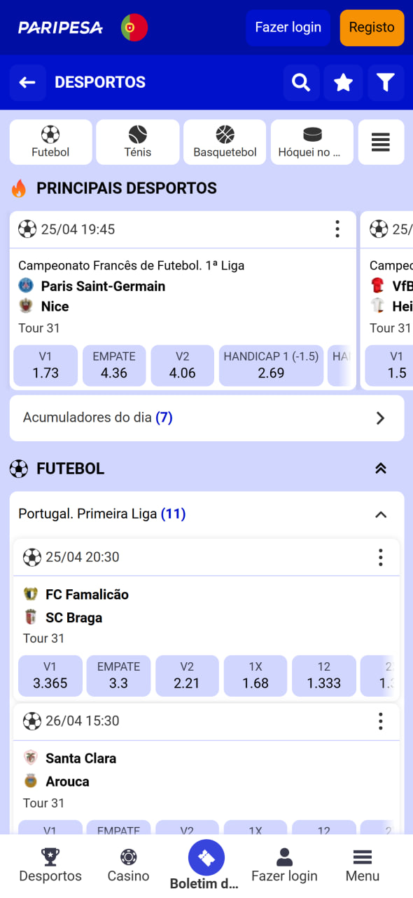 Paripesa Apostas desportivas