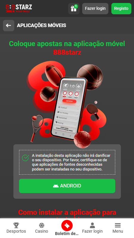 888Starz App no Brasil