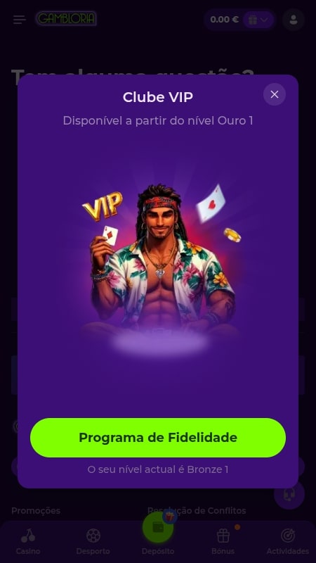 Seção VIP da Gambloria