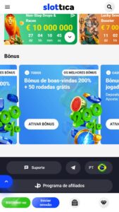 Bônus Slottica disponíveis para jogos de cassino