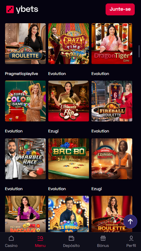 Casino ao Vivo Ybets Portugal 