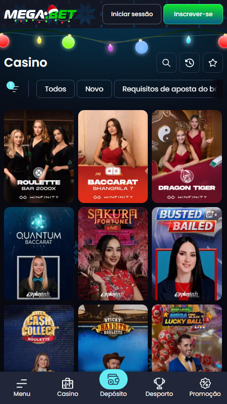 Megabet Casino ao vivo