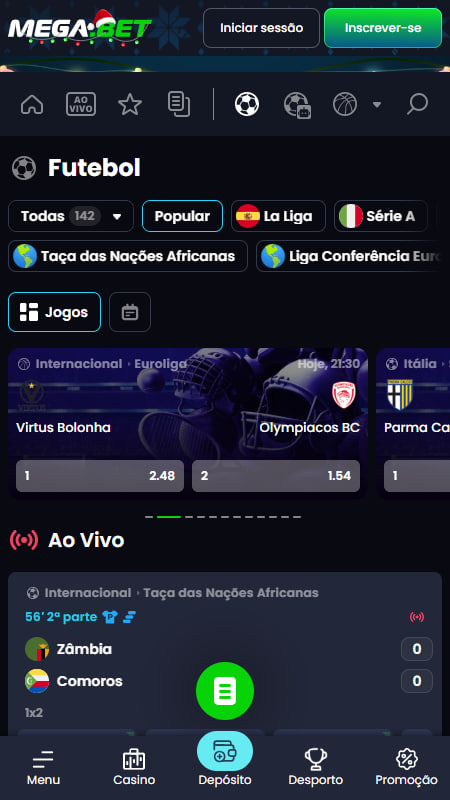 Apostas Desportivas na Megabet