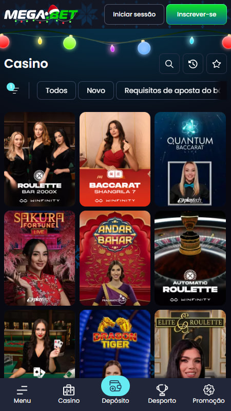 Casino ao vivo Megabet