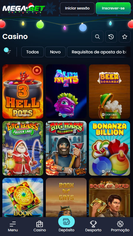 Oferta de Jogos no Megabet
