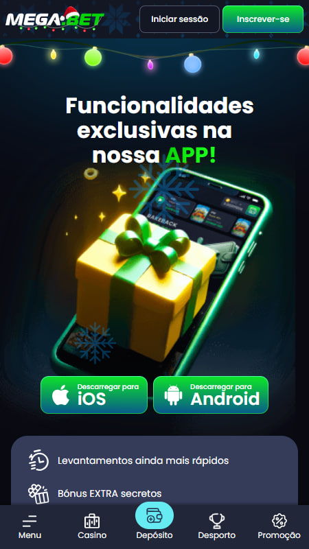 Aplicativo móvel Megabet