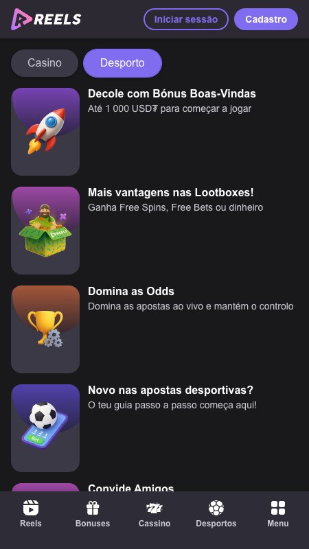Bónus e promoções da ReelsIO
