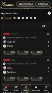 Apostas ao vivo na Casina