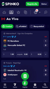 Spinko vip apostas ao vivo