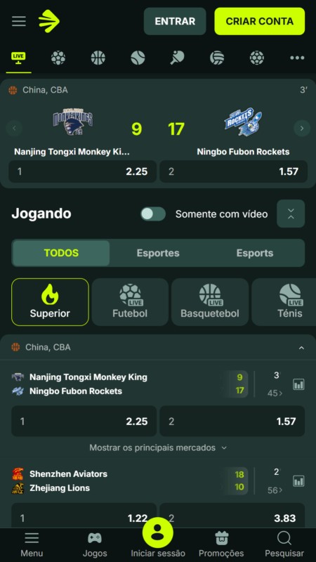 Betnjet live betting