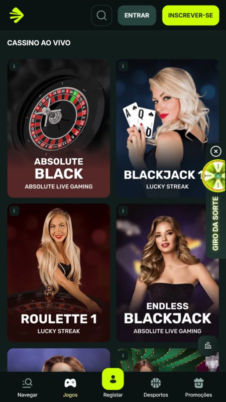 Betnjet live casino