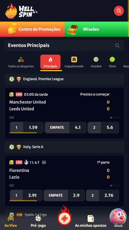 Jogos de futebol ao vivo para apostas
