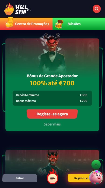 Bónus e Promoções da Hellspin Bookmaker