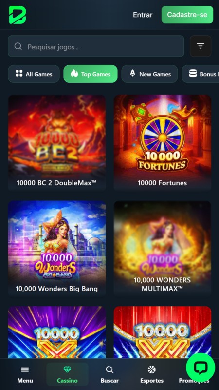 BetPortal casino section