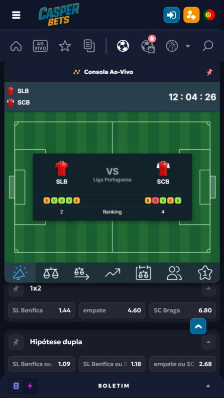 CasperBets odds and markets