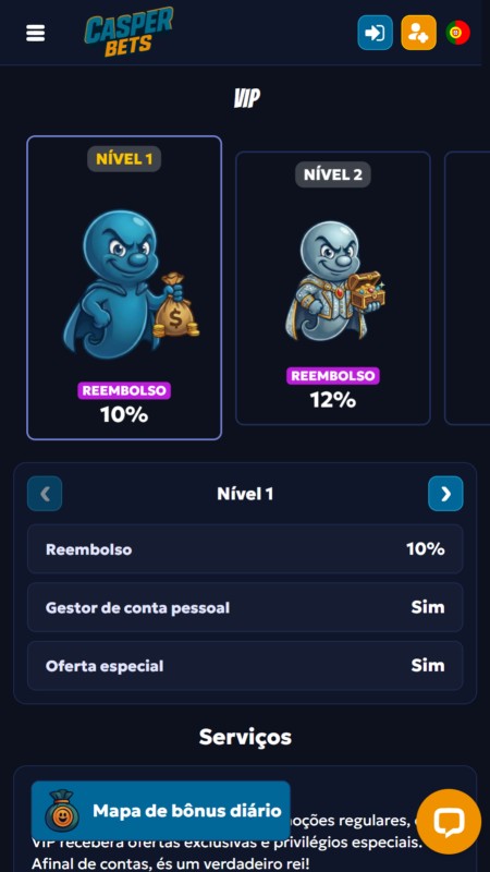 CasperBets VIP program